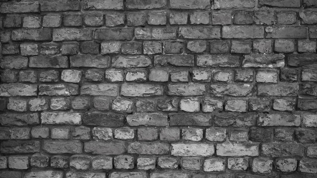 Fototapeta texture of old gray brick wall close up