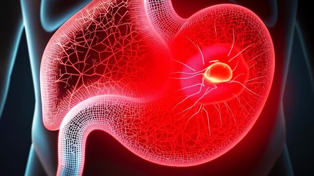 Medical Visualization of Stomach Ulcer for Educational Presentations and Health Lessons