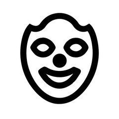 clown mask halloween icon