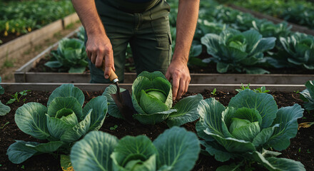 planting cabbage