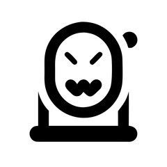 haunted mirror halloween icon