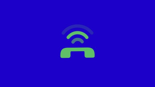 callphone on blue screen