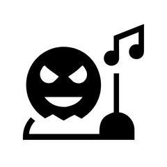  scary music halloween icon