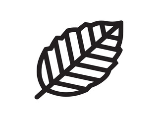 Leaf Chart Marker Natural Outline Vector Icon