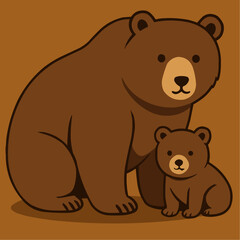 brown bear vector