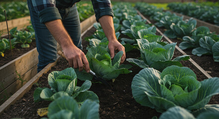 planting cabbage