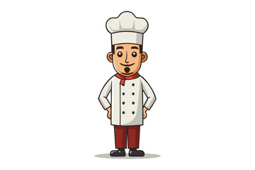 Chef's Culinary Pride: A professional chef stands confidently, embodying culinary expertise and pride in his craft. Portraying a symbol of culinary excellence
