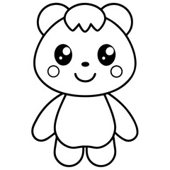 little princess isolated on transparent background, Cute queen illustration