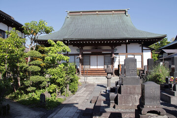 buddhist (?) temple and cemetery (?) in yamagata in japan
