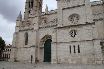 medieval church (santa maria de la antigua) in valladolid in spain 