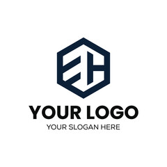 Modern EH Monogram Logo for Corporate Design