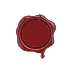 Classic Seal of Authority: A close-up of a traditional crimson wax seal, embodying notions of authorization, authentication, and timeless refinement.