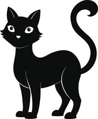 black cat vector illustration