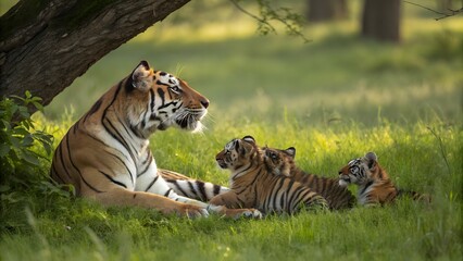 Fototapeta premium tiger in the jungle