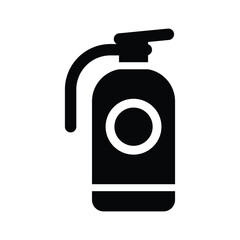 Obraz premium Black and White Fire Extinguisher Icon for Safety and Emergency Signs
