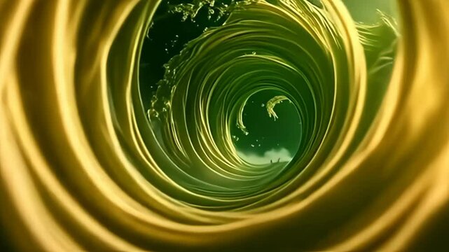 ripple of brilliant greens and insidious golden twine harmoniously stream into peerless another, adenine disturbance muzzy conceptual whirlpool close inbound comparable woolgather cloth