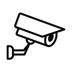 Iconic Black and White Security Camera Symbol for Surveillance and Monitoring