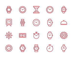 Watch icon set