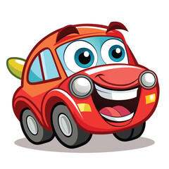 Happy Red Car Smiles