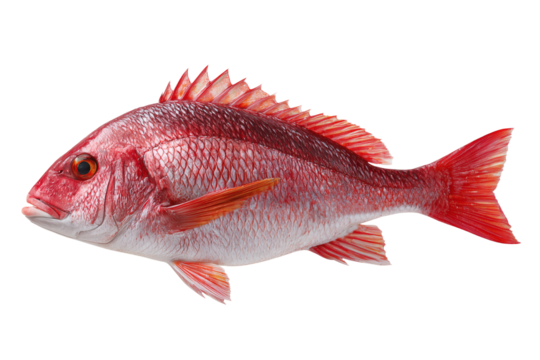 Northern red snapper isolated on transparent or white background, png