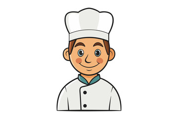 Cheerful Chef: A cheerful chef in classic attire, radiating warmth and professionalism, ready to bring culinary delights to life.