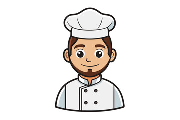 Chef in Uniform: A smiling chef stands in their traditional uniform. Capturing the essence of culinary expertise and passion for creating delicious food.