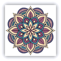 Circular pattern in the form of a mandala. Henna tatoo mandala. Mehndi style. Decorative pattern in oriental style. Coloring book page.