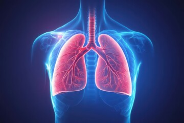 Human respiratory system anatomy detailed illustration lungs medical
