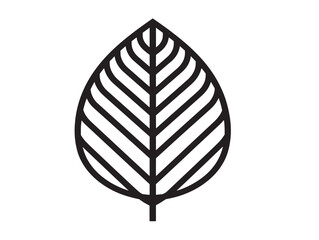 New Year Celebration Leaf Symbol in Modern Vector Style