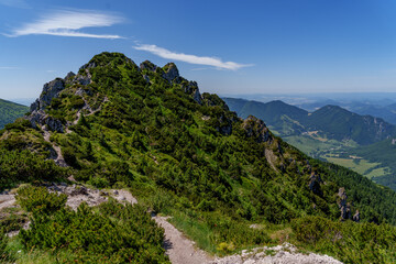 Majestic view of Velky Rozsutec mountain in Mala Fatra, Slovakia
