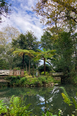 The Atlantic Botanic Garden offers amazing landscapes filled with lush greenery, native flora, and serene walking paths in Gijon, Asturias, Spain © Vitali