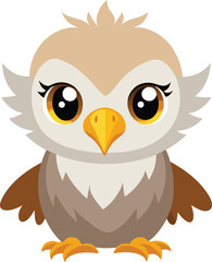 Fototapeta premium owl on white background