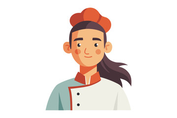Culinary Portrait: A chef, embodying expertise and passion for their craft, stands ready, adorned in a classic chef's hat and crisp uniform, an emblem of culinary dedication.