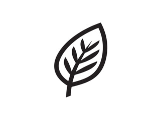 Fresh Eco Shop Leaf Mark Icon Illustration