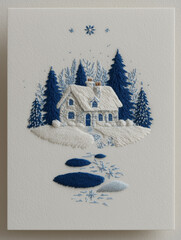 christmas card with christmas tree