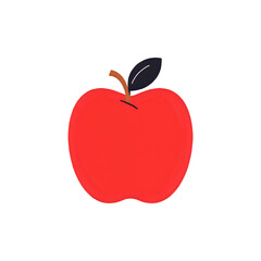 Vibrant Red Apple: A Crisp, Clean Graphic
