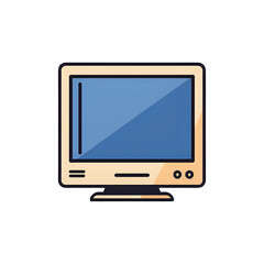 Retro Computer Monitor Icon: Pixel Art Design for Websites, Apps, and Digital Projects