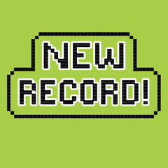 Pixel Art: New Record Achieved! 8-bit Game Design Element