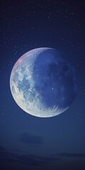 Celestial Serenity: A Nighttime View of the Half Moon