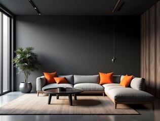 Modern Living Room Aesthetic with Statement Sofa