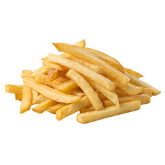 A tempting pile of crispy golden French fries perfect for a satisfying snack or tasty side on on...
