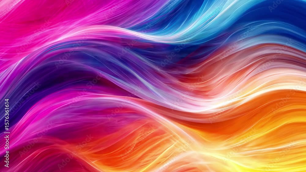 Poster vibrant abstract background with flowing waves of color bringing energy and movement to the design, 