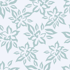 Exotic hand drawn flowers, seamless patterns with floral for fabric, textiles, clothing, wrapping paper, cover, banner, home decor, abstract backgrounds