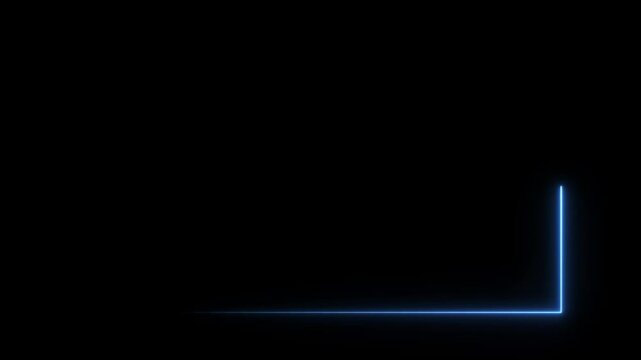 Abstract glowing neon lines waving copy space. neon line abstract motion background. animated moving led light screen box projection 3d rendering, empty space border presentation design background,