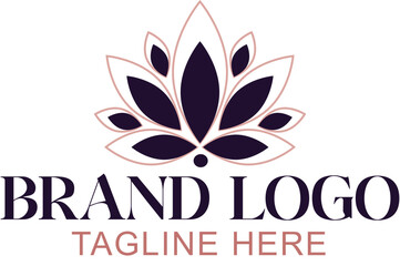 Elegant Lotus Petal Logo Design