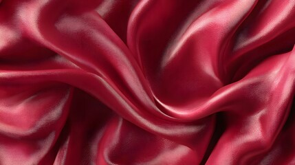 Obraz premium Intricate Red Crumpled Silk Fabric with Soft Folds Arranged on an Elegant Abstract Background Emphasizing Luxurious Satin Details