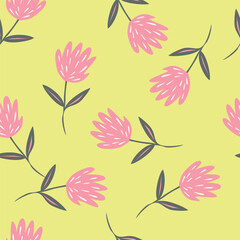 Beautiful floral pattern in small flowers. Small pastel pink and white flowers. Light pink background. Ditsy print. Floral seamless background. Gentle template for fashion prints. Stock vector pattern