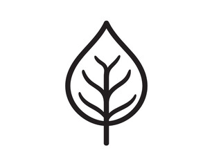Seedling Leaf Icon with Clean Modern Vector Outline  