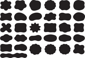 Collection of Abstract Organic Blob Shapes for Creative Projects