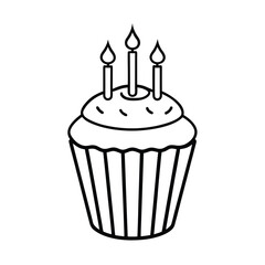 cupcake with candle